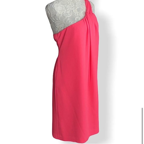 CeCe Cynthia Steffe Aubrey Off The Shoulder Shift Dress Pink Size 12 Dressy - Picture 4 of 5